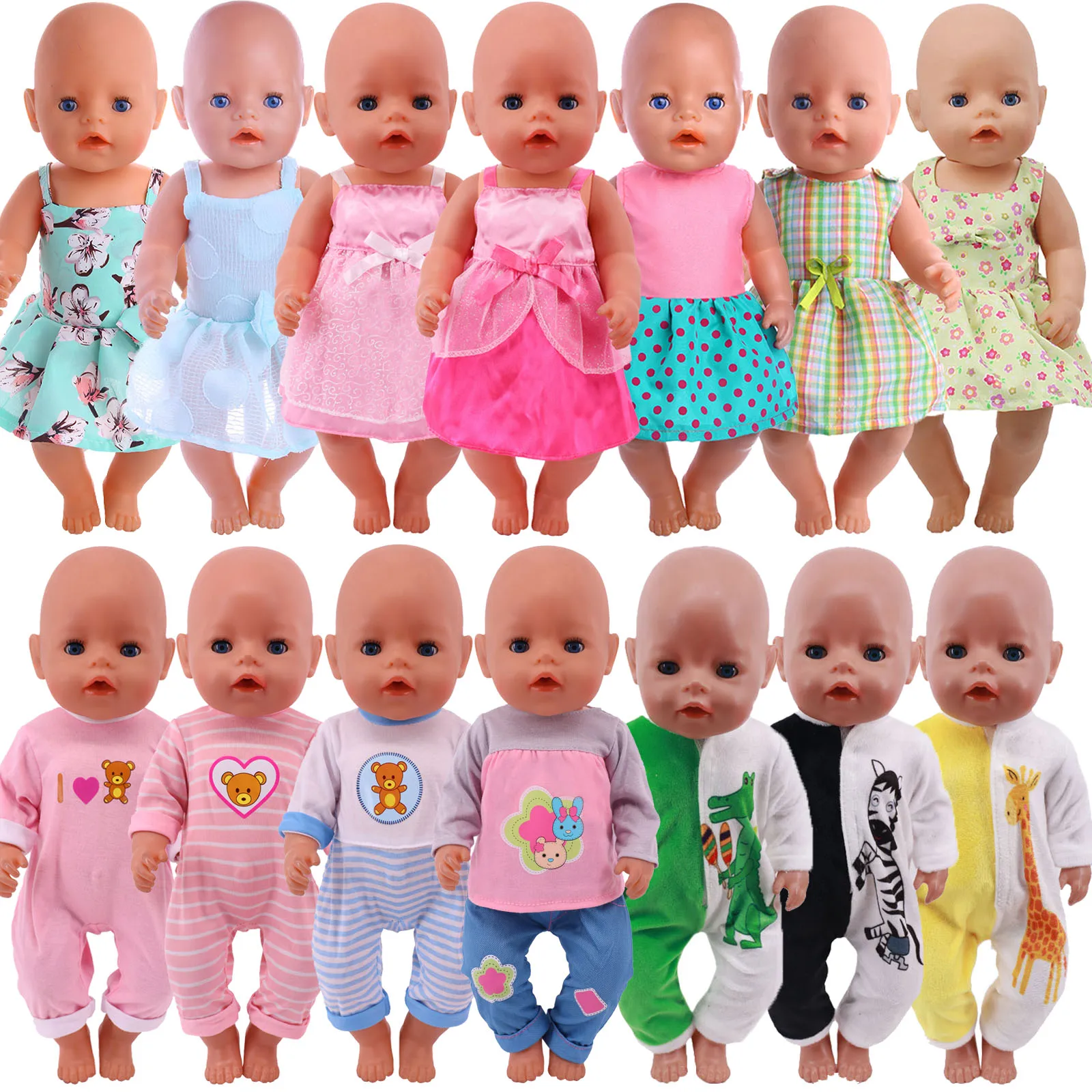Кукольная одежда, платье, юбка, мультяшный кролик, раньше, для 18-дюймовых американских девушек и 43 см кукол новорожденных, Куклы нашего поколения кукольная шапка для 18 дюймовой американской куклы бейсболка кукла одежда аксессуары 43 см для новорожденных нашего поколения детские и
