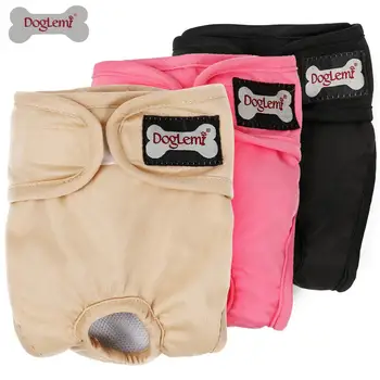 

Doglemi Female Reusable Dog Diapers Washable Doggie Diapers Lovely Dog Nappy Changing Pet Dog Pant Stylish Sanitary Dog Pants