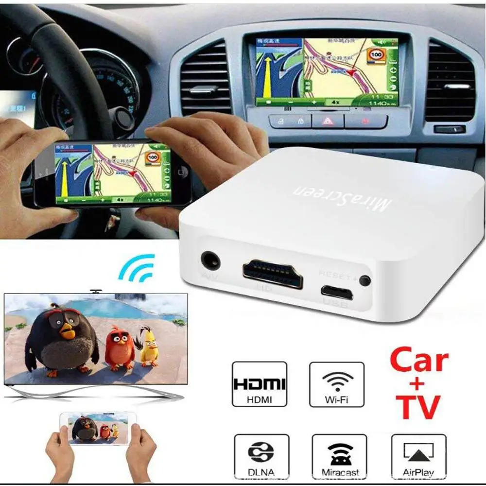 Mirascreen X7 Auto Auto Media Dlna Miracast Airplay Mirroring Dello Schermo Dongle Tv Stick Wireless Hd Av Di Uscita Video Streamer Display