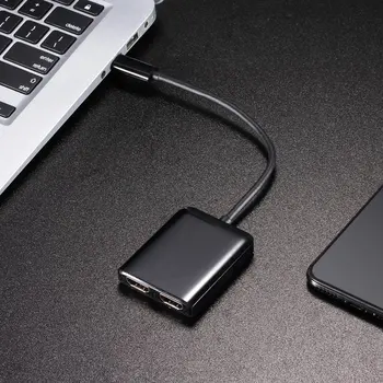 

Type C HDMI Adapter Type C to Dual HDMI Charge Port USB-C Converter Cable HDMI Dual Port Y Splitter 1 In 2 Out HDMI Converter
