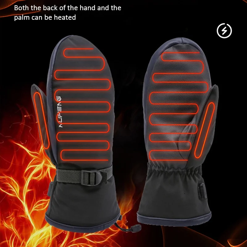 Зимние перчатки с электрическим подогревом для взрослых и детей теплые