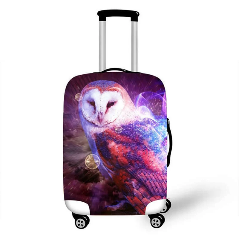Kawaii Сова чемодан защитный чехол эластичные плотные дорожные чемоданы пылезащитный чехол Аксессуары Organizadores 18-32 Inche
