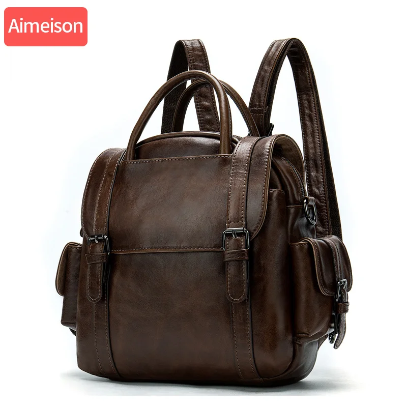 

Men genuine leather travel duffel Real leather travel bag Big vintage crazy horse leather zip around Weekend bag messenger