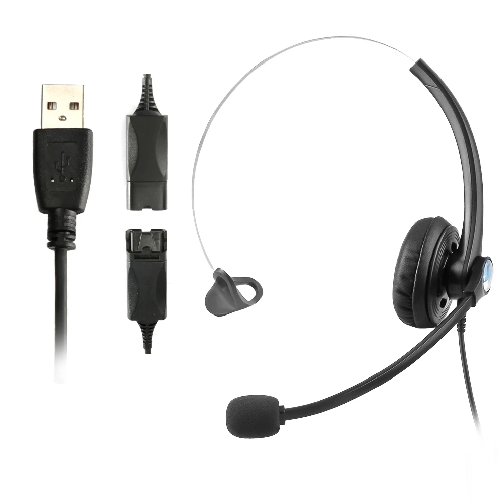 A16MP QD USB моно гарнитура с микрофоном телефон звукопоглощающие наушники офис колл-центр гарнитура для обслуживания клиентов наушники