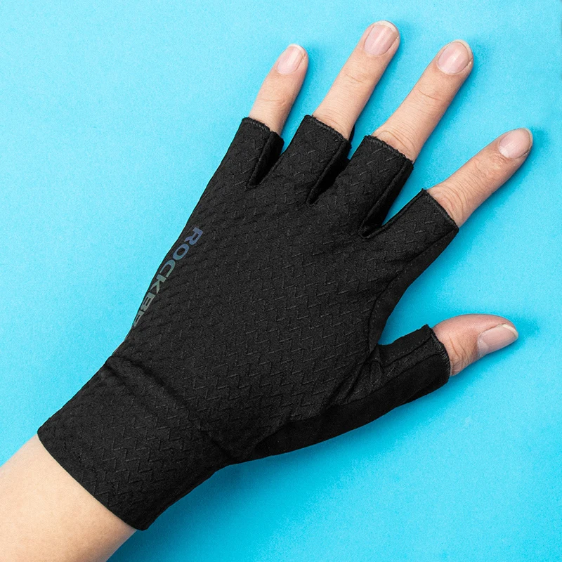 ROCKBROS Cycling Gloves Autumn Spring MTB Bike Gloves SBR Pad Half Finger Bicycle Goves Men Women Breathable Shockproof Gloves 5