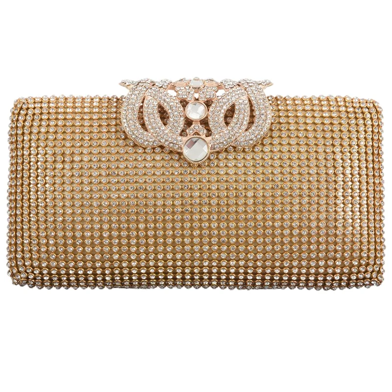 

NEW-Dazzling Rhinestone Encrusted Evening bag Clutch Purse Party Bridal Prom