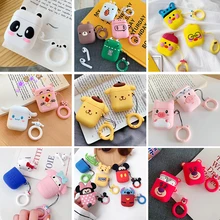 Чехол для наушников с милыми мультяшками чехол для Apple Airpods Силиконовые мягкие кожаные чехлы для Airpod 1 2 Аксессуары гарнитура коробка защитный чехол