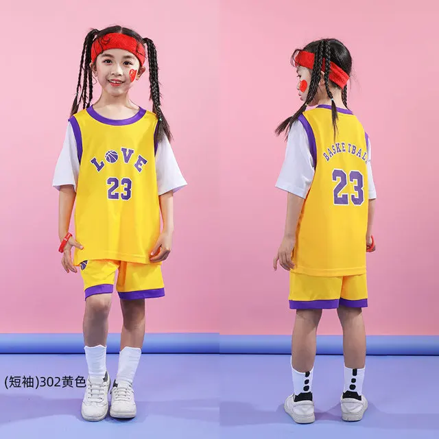 das crianças jérsei & shorts crianças basquete