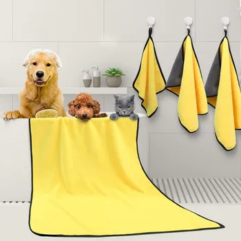 

Pet Dog Super Absorbent Towel Clean Up Fiber Cat Baths Accessories For Large Puppy Quick-drying Bath Cleaning Supplies