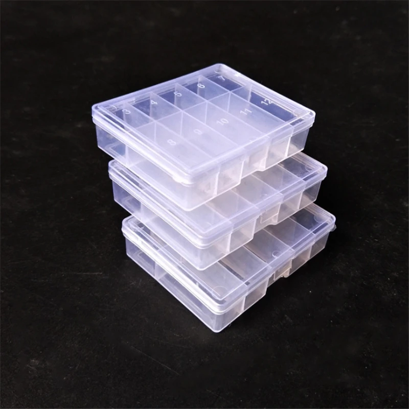 1pcs Fishing Tackle Boxes 10 Transparent Compartments Plastic Fishing Lure Bait Hook Storage Case Tackle Box High Strength Box