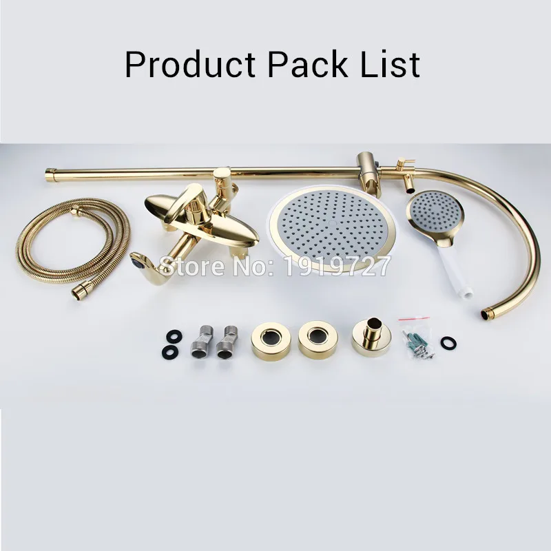 Vidric Promotion Wholesale High Quality Luxurious Bathroom Cold and Hot Shower System With Round Rain Shower Head And Hand Showe