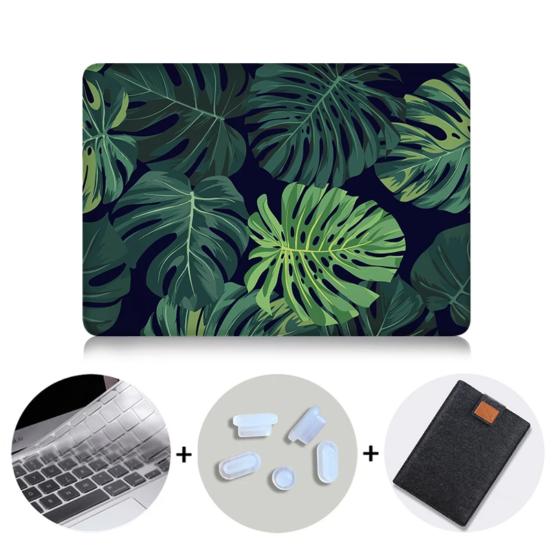 M009 Чехол MTT с принтом тропических растений для Macbook Air Pro retina 11 12 13,3 15,4 дюймов, чехол с сенсорной панелью для mac book Pro 13 15, сумка для ноутбука - Цвет: M009