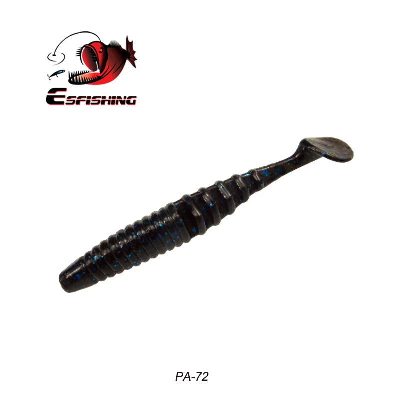 Esfishing Мягкая приманка Shad Tail Bubbling 70 мм 2,1 г 10 шт. воблер Искусственные воблеры, силиконовые приманки для ловли окуня Спиннер приманка Pesca - Цвет: PA72