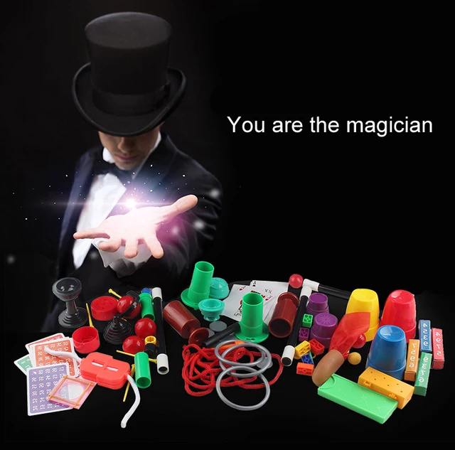 Puzzle Simple Magic Prop Beginners Magic Kit Set For Kids Exciting Magician Tricks Performance Show with Instruction Manual GYH 2