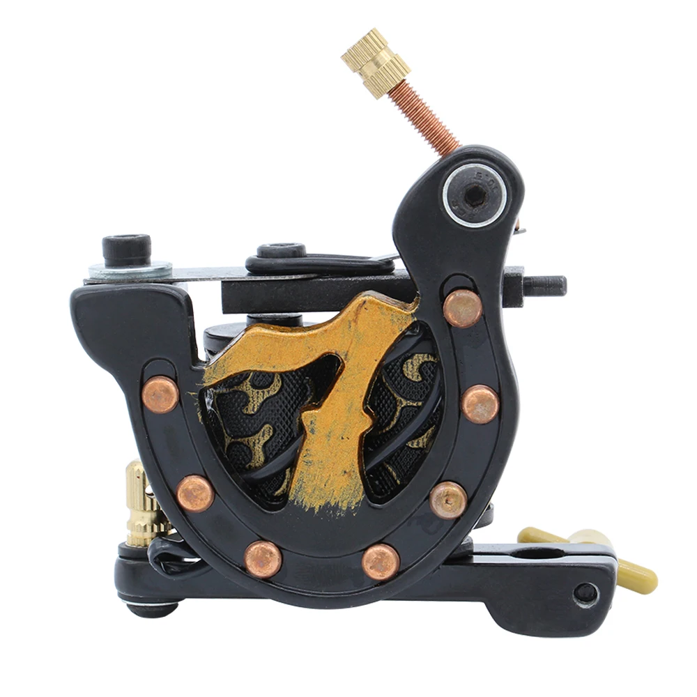 Professional 10 Wrap Coil Tattoo Machine Handmade Cast Iron Tattoo