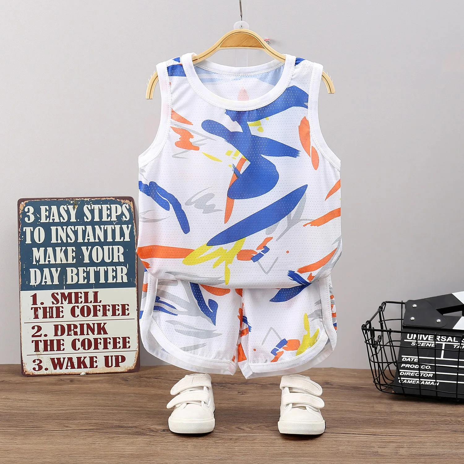 Summer Kids Clothing Sets Quick-drying Suit Boys Sports Sets Girls Sleeveless T Shirts + Shorts 2pcs/set Baby Clothes Suit kids clothing set kids sports suit children sports suit