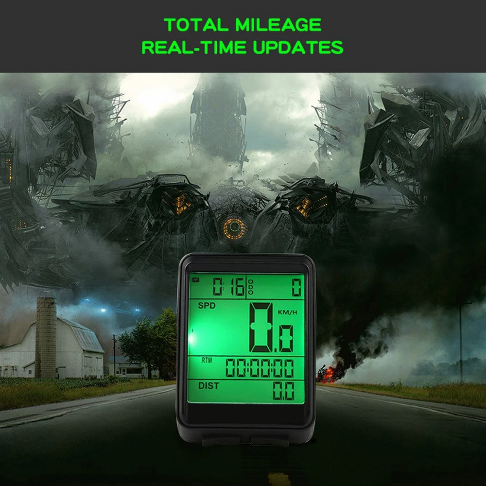 Беспроводной Велосипедный компьютер 2 1 дюйма защита от дождя