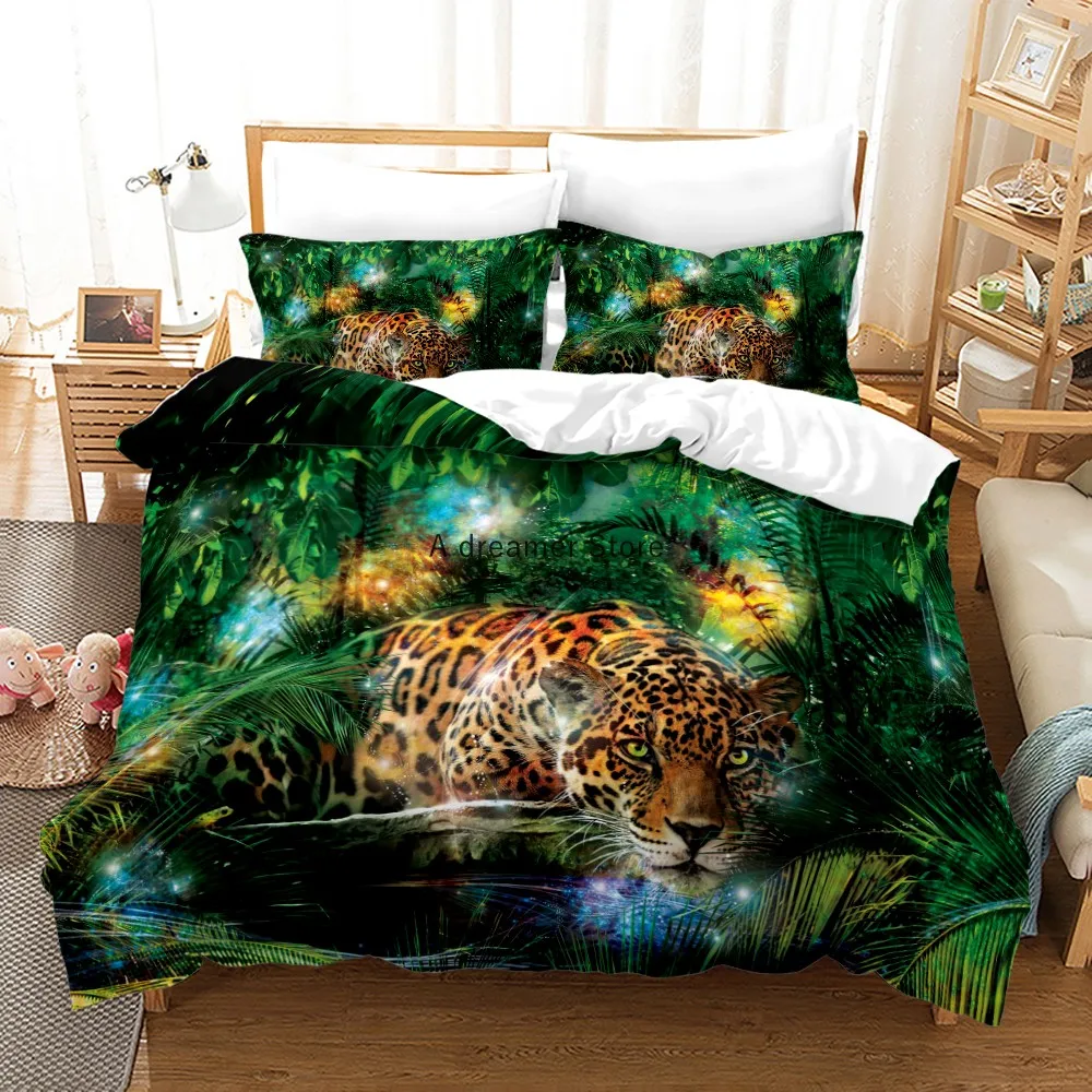 leopardo vermelho rosa jogo de cama animal conjunto adulto criança kawaii duvetcover conjuntos para adultos roupas decoração casa rei tamanho