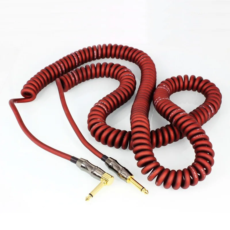 KGR real guitar wire guitar connecting line high quality febrile cord spring wire cable plug.