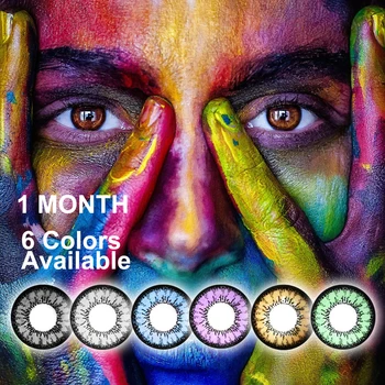 

1 Pair/ 2 pcs Colored Contact Lens 14.5mm Eye Makeup Decoration Anime Halloween Funny Exclusive Style CE