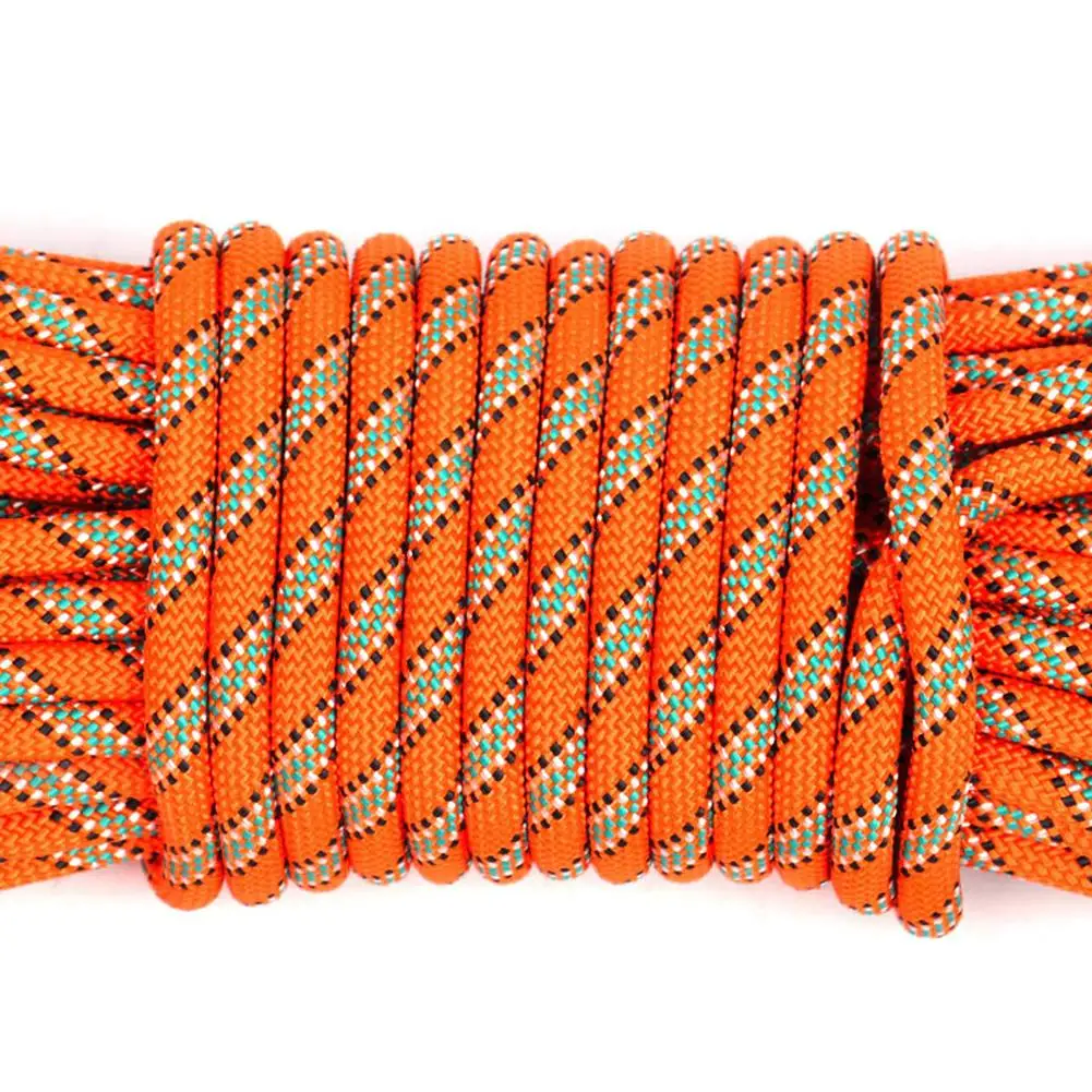 8mm Outdoor Climbing Rope 10m/20m Rock Ice Climbing Equipment High Strength Survival Paracord Safety Rope Climbing Accessory