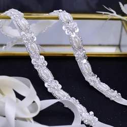 Handmade Wedding Dress Belt Clear Crystal Belts for Women Bridal Belt Gown Belt DiamondBridal Accessory Party Accessories