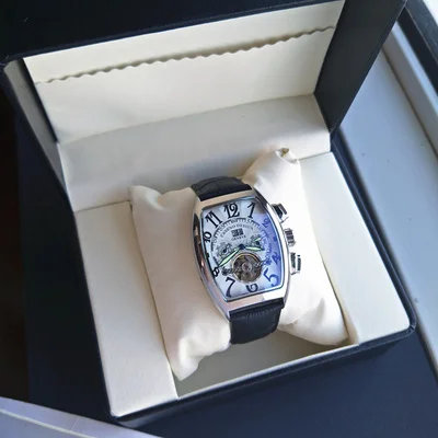 Для мужчин Tourbillon автоматические механические часы водонепроницаемый Квадратный Циферблат Бизнес Мужские наручные часы Relogio Automatico Masculino - Цвет: white