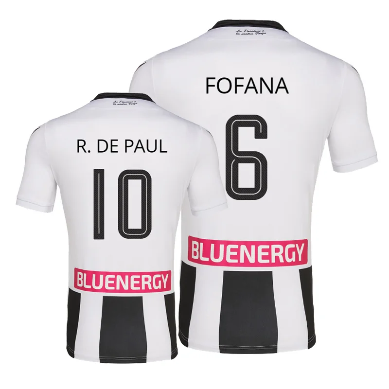 Udinese 20 вышивка camiseta настроить трикотажные изделия Италия Udinese Calcio Rodrigo De Paul Fofana Souza Barak