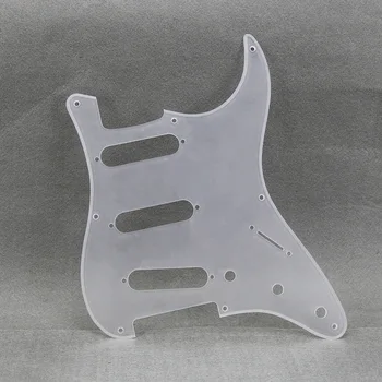 

New 1Ply Transparent 8 Hole SSS Electric Guitar Pickguard Scratch Plate w/ Pickguard Screws for USA Vintage Strat Guitar Parts