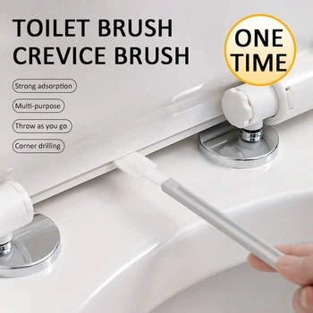 

1PC Disopal Detachable Toilet Gap Brush Multi-Functional Window Sill Wall Groove Clean Tool Flat Long Handle Home Hotel Hardware
