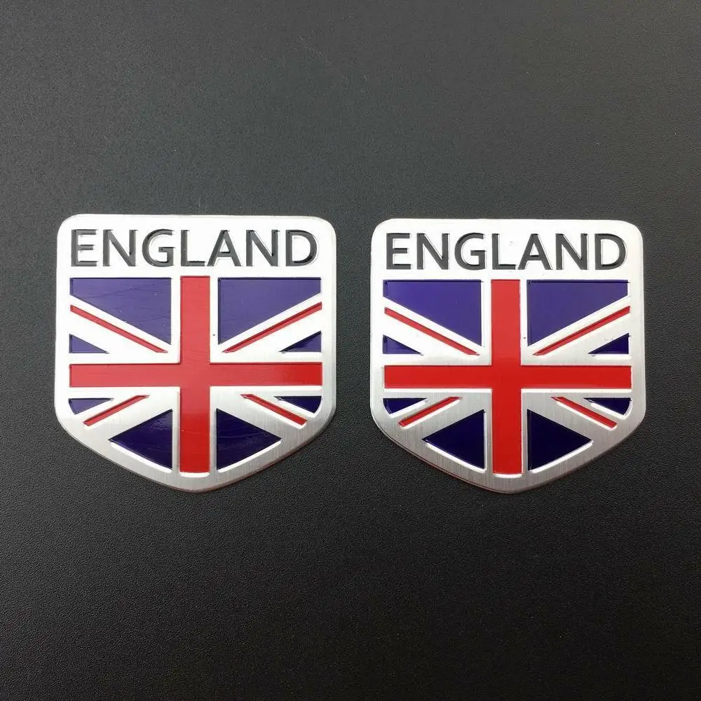 

2pcs UK Flag Car Trunk Side Tailgate Motorcycle Emblems Badges Decals Stickers