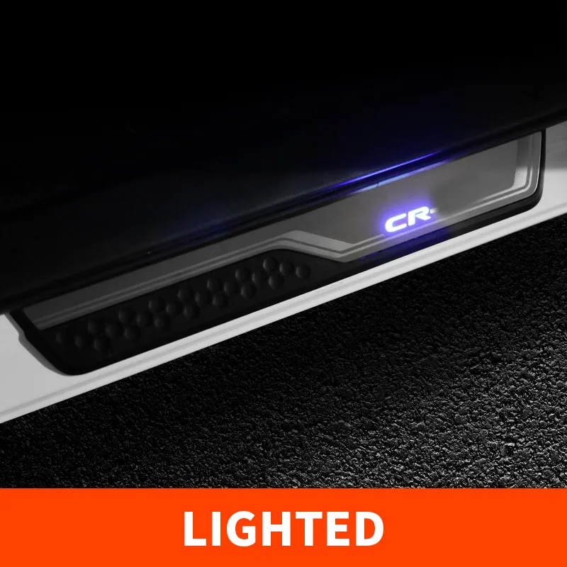 With light 4PCS Для Honda CRV CR-V дверные педали модифицированные crv пороговые защитные полосы анти-грязный и устойчивый к царапинам корпус dec - Название цвета: With light 4PCS
