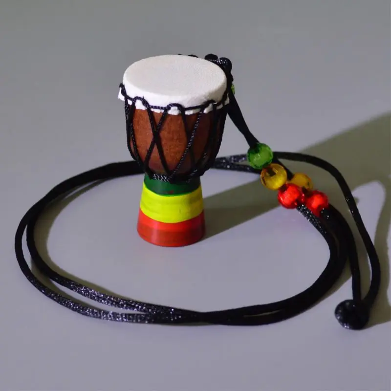 5 шт. мини Jambe барабанщик индивидуальность Djembe кулон ударный музыкальный инструмент Ожерелье Африканские ручные барабанные аксессуары Игрушка