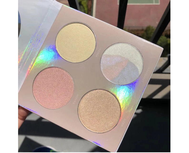 GUICAMI MARBLE 4 Colors Brighten Highlighter Eyeshadow Palette Repair Facial Makeup Powder Contour Blush Make Up Cosmetics