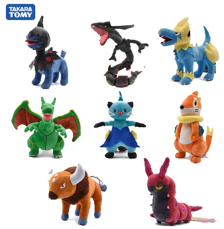 TAKARA TOMY18-80CM Rayquaza Manectric Charizard Deino Scolipede Dewott Buizel Tauros мультяшный Покемон мягкие игрушки
