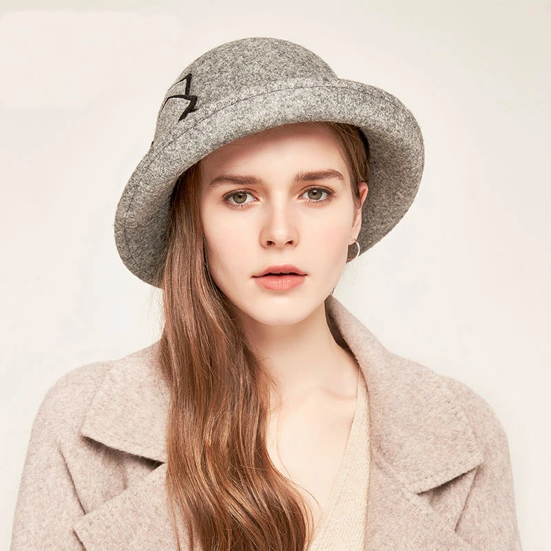 Autumn and Winter Mum Felt Hats Party Formal Fedora Hat Cap Woman Wool Hats
