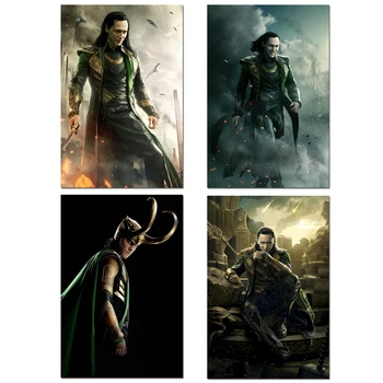 

Loki Posters Movie Silk Prints Large 16x24" Home Room Cafe Bar Decor Canvas Wall Art Thor Cloth Paintings
