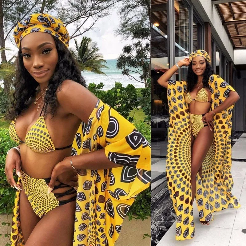 Комплект бикини 2020 из 3 предметов купальник женская сексуальная пляжная одежда с