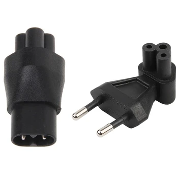 

IEC 320 C5 3-Pin Female to C8 2-Pin Male Plug Converter Power Supply & 2-Pin Eu Male to Iec 320 C5 Female Ac Adapter