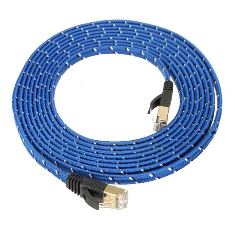 

3M RJ45 CAT 7 CAT7 Ethernet Internet LAN Patch Network Flat Cable Cord