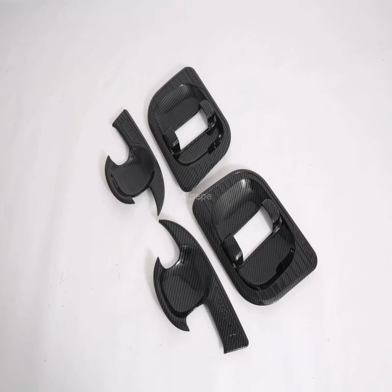 Car Styling For Toyota HiAce Sixth Gen(H300) Carbon Fiber Style Inner Door Handle Cover Catch Bowl Trim Insert Bezel