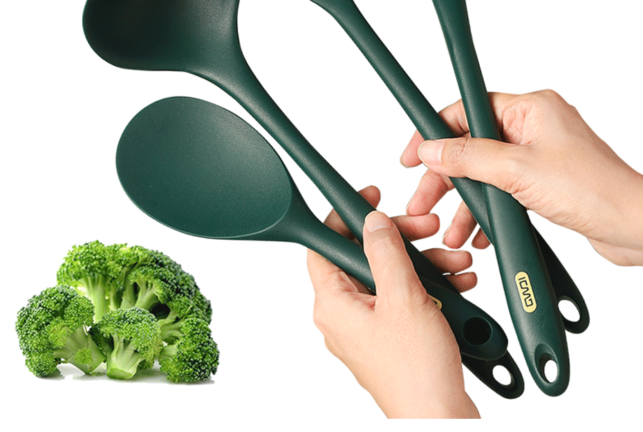 Set 4 Spatole In Silicone Per Cucina, Colori Pastello, Resistenti Al Calore, Antiaderenti, Con Anello Per Appendere - 5