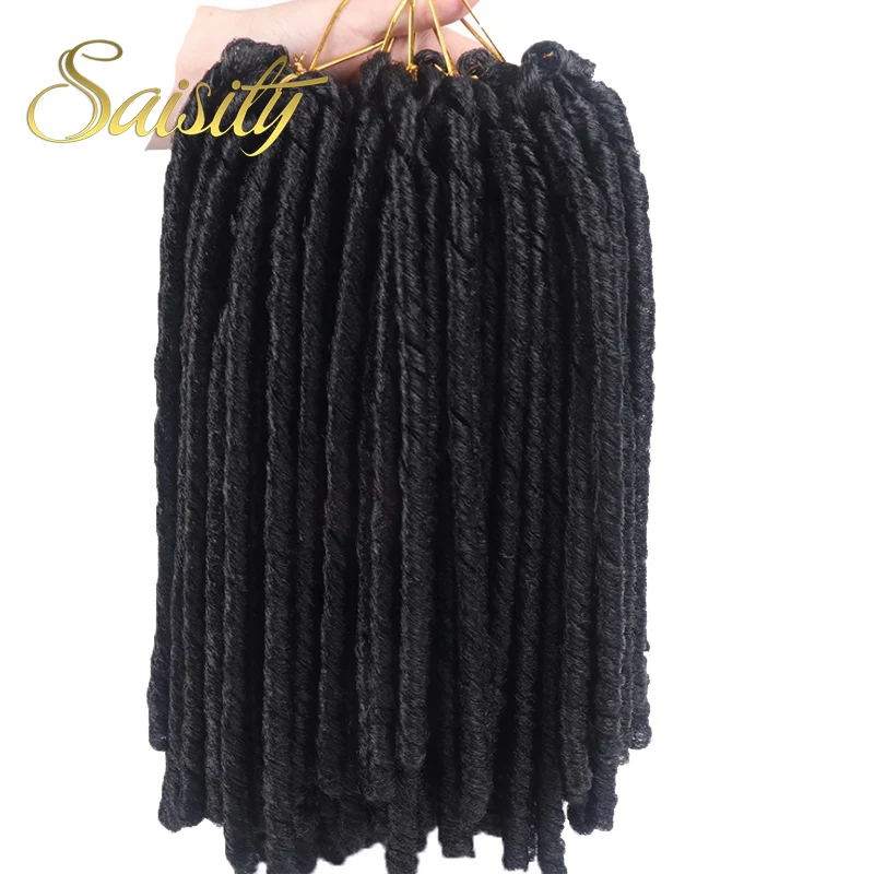 Saisity мягкие искусственные локоны в стиле Crochet волос Плетение Волос ямайский отказов 1" 30 корней/пакет косы с крючком из искусственных волос богини