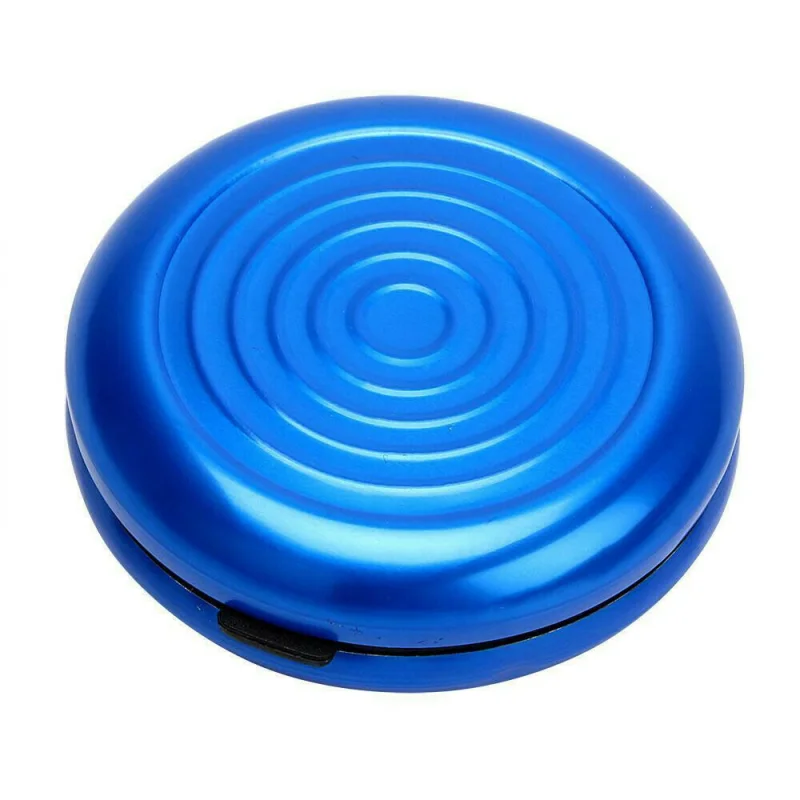 

Round Aluminum Euro Coin Dispenser Storage Coins Purse Wallet Holder Storage Box Alloy Coin Dispenser Portable