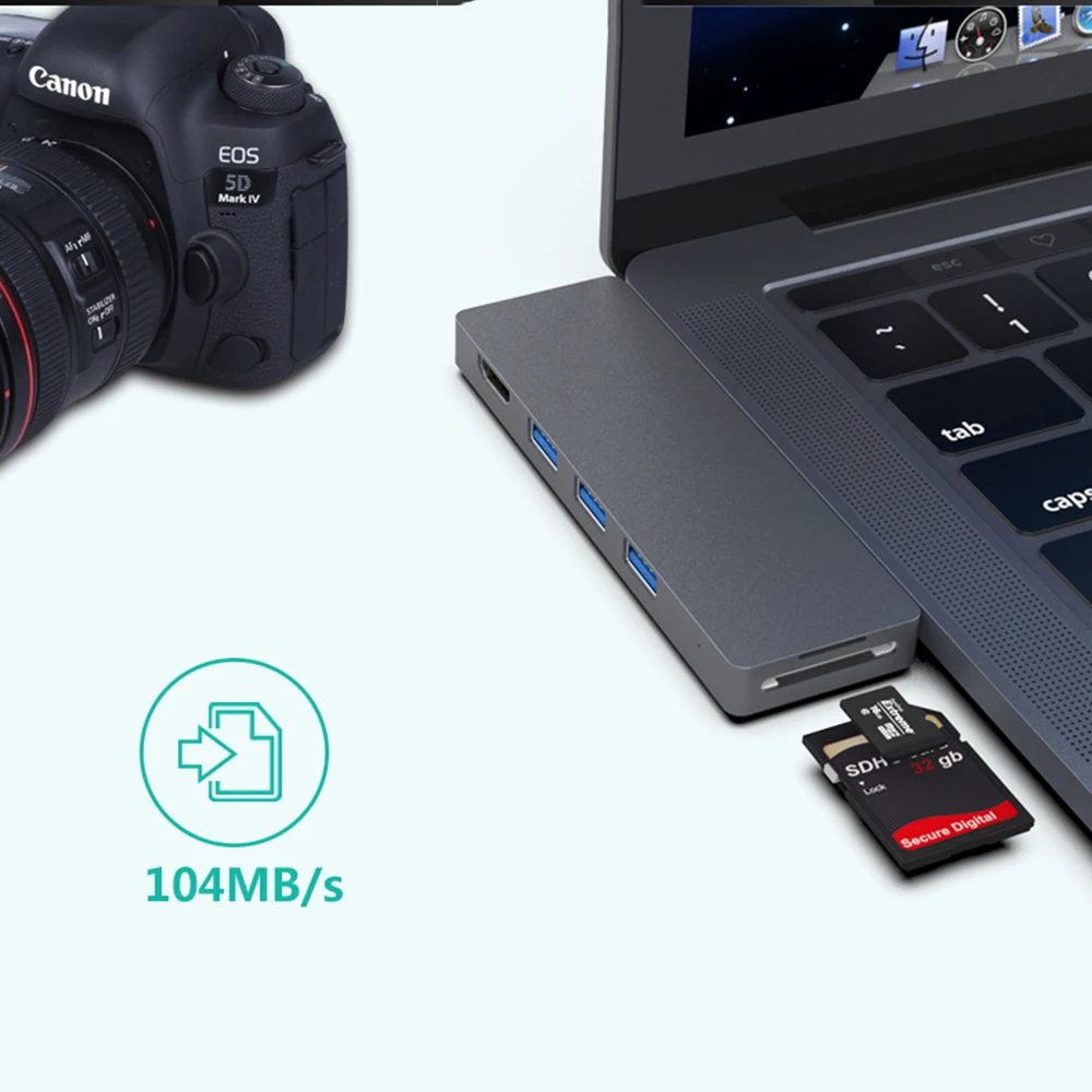 Двойной Тип-C USB Hub адаптер для MacBook Pro Аксессуары для MacBook Air W/HDMI C PD зарядки 6/7/8 в 1 взаимный обмен данными между компьютером и периферийными устройствами C HUB адаптер док-станция