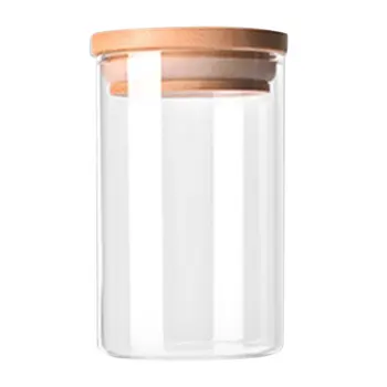 

Transparent High Borosilicate Glass Kitchen Storage Bottle Store Food Ingredient Candy Biscuit Storage Jar Home Organization