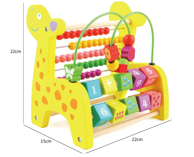 Multi-functional Deer Bead-stringing Toy Turning Plate Calculation Frame My13 Educational Toy Children Infants Early Education T