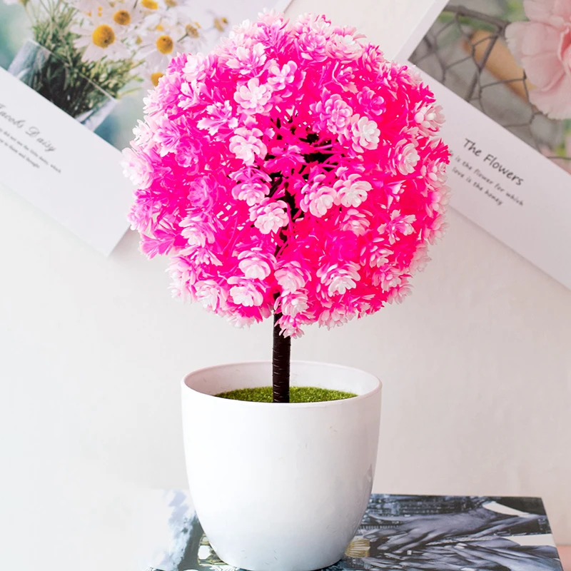 

Artificial Pot Plant Bonsai Stimulation Tea Flower Ball Home Decor Ornament Hot