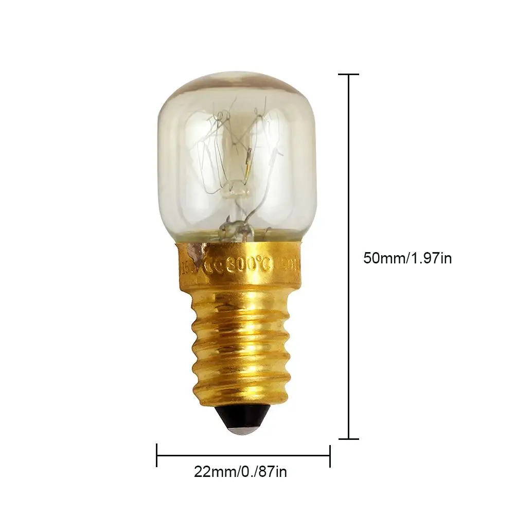 15W 25W 오븐 전구 전자 렌지 내열성 300 학위 E14 작은 소금 크리스탈 Ilament 램프 가스 오븐 램프