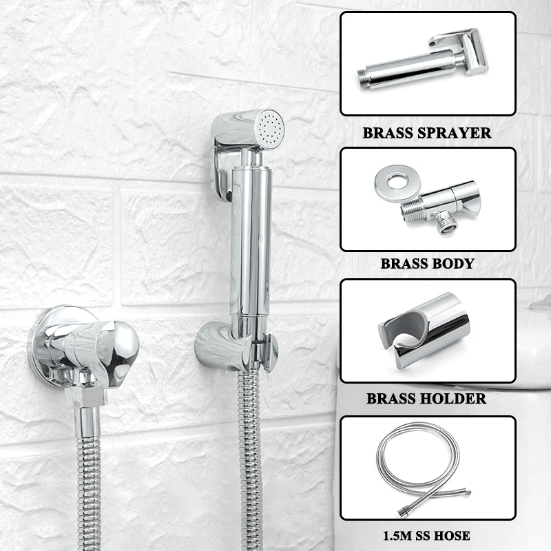 chuveiro douche wc bide pulverizador kit chrome 01